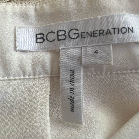 BCBGeneration Little Cream Dress Sz 4 - Picture 3 of 10